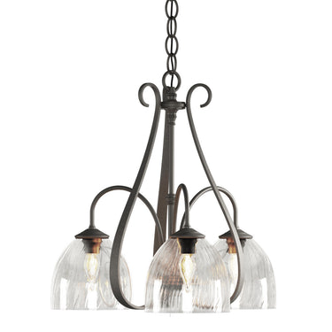 10-1441 Hubbardton Forge 3 Arm Sweeping Taper Downlight Chandelier