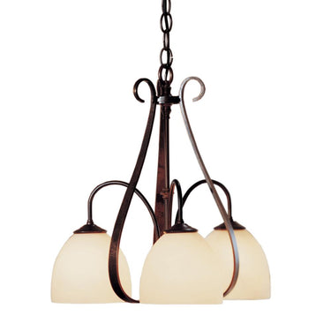 Hubbardton Forge Sweeping Taper 3-Arm Chandelier 