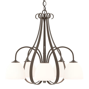 10-1445 Hubbardton Forge 5 Arm Sweeping Taper Downlight Chandelier