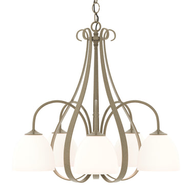 10-1445 Hubbardton Forge 5 Arm Sweeping Taper Downlight Chandelier