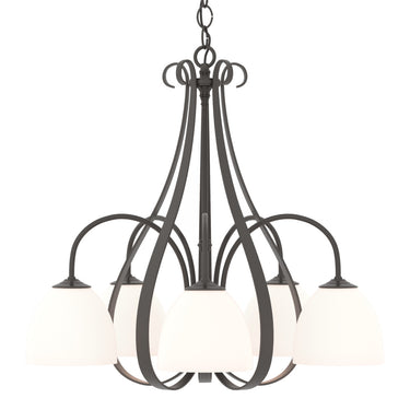 10-1445 Hubbardton Forge 5 Arm Sweeping Taper Downlight Chandelier