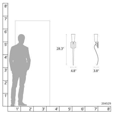 Hubbardton Forge Sweeping Taper ADA Sconce 6
