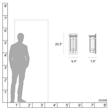 Hubbardton Forge Torch with Top Plate Large Outdoor Sconce 4