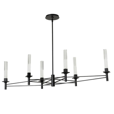 Hubbardton Forge Truss 6-Arm Linear Chandelier - 131623