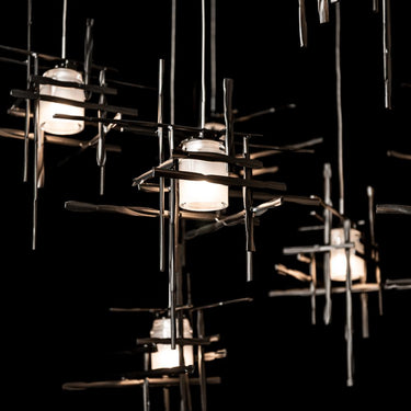 Hubbardton Forge Tura 10-Light Frosted Glass Mobile Pendant 5
