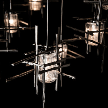 Hubbardton Forge Tura 10-Light Seeded Glass Mobile Pendant - Standard - 131156
