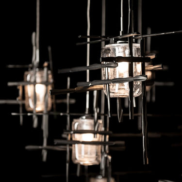 Hubbardton Forge Tura 10-Light Seeded Glass Mobile Pendant 4