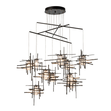 Hubbardton Forge Tura 10-Light Seeded Glass Mobile Pendant - Standard - 131156