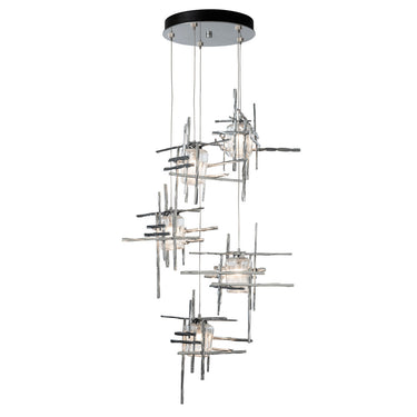 Hubbardton Forge Tura 5-Light Seeded Glass Pendant - Standard - 131126