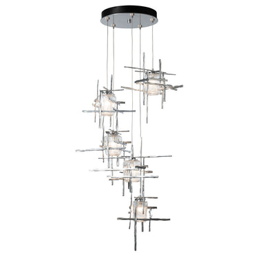 Hubbardton Forge Tura 5-Light Seeded Glass Pendant - Standard - 131126