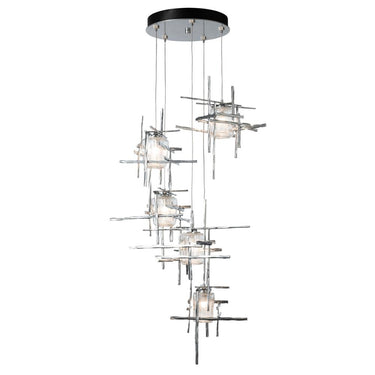 Hubbardton Forge Tura 5-Light Seeded Glass Pendant 1