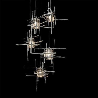 Hubbardton Forge Tura 5-Light Seeded Glass Pendant 4