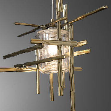 Hubbardton Forge Tura 5-Light Seeded Glass Pendant 6