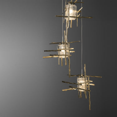 Hubbardton Forge Tura 5-Light Seeded Glass Pendant 8