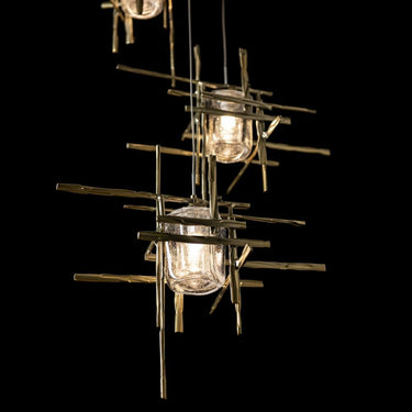 Hubbardton Forge Tura 5-Light Seeded Glass Pendant 9