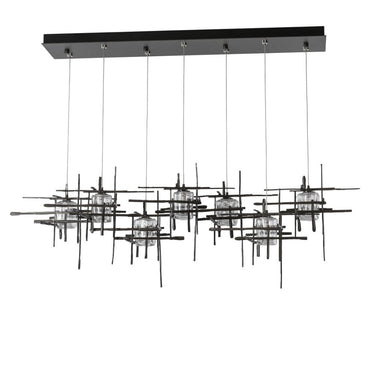 Hubbardton Forge Tura 7-Light Seeded Glass Pendant 1