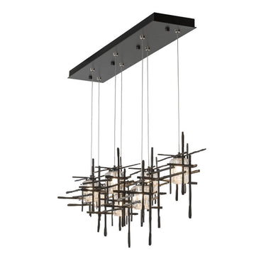 Hubbardton Forge Tura 7-Light Seeded Glass Pendant 3