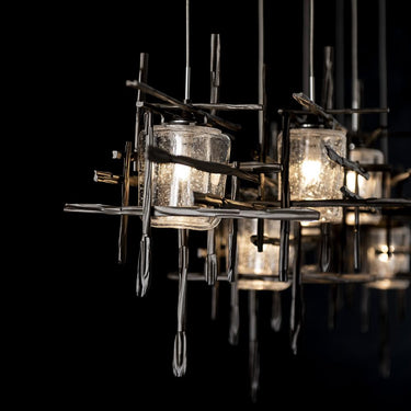 Hubbardton Forge Tura 7-Light Seeded Glass Pendant 6