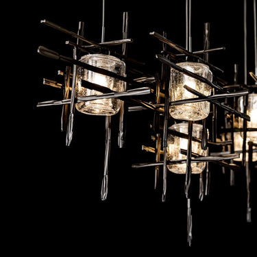 Hubbardton Forge Tura 7-Light Seeded Glass Pendant 7