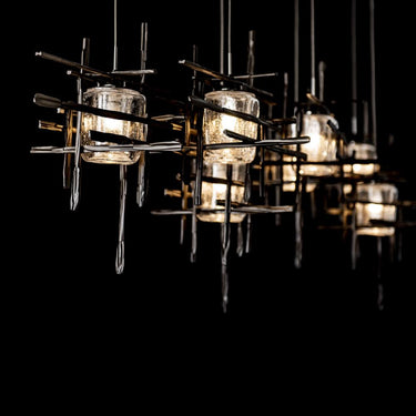 Hubbardton Forge Tura 7-Light Seeded Glass Pendant 9