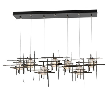 Hubbardton Forge Tura 7-Light Seeded Glass Pendant 