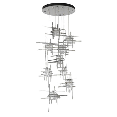 Hubbardton Forge Tura 9-Light Seeded Glass Pendant 5