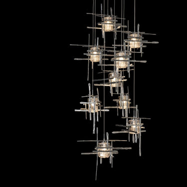 Hubbardton Forge Tura 9-Light Seeded Glass Pendant 6