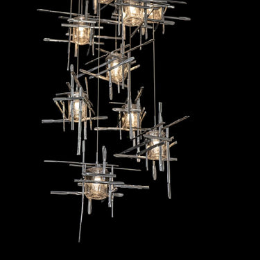 Hubbardton Forge Tura 9-Light Seeded Glass Pendant 9