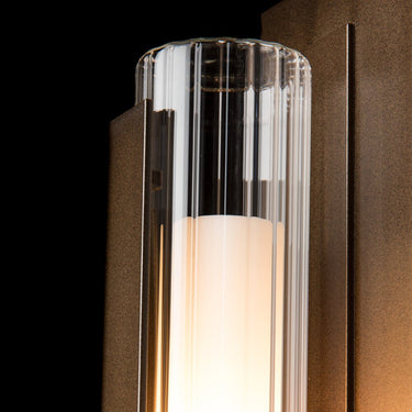 Hubbardton Forge Vertical Bar Fluted Glass Small Outdoor Sconce - 307281 2