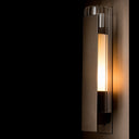 Hubbardton Forge Vertical Bar Fluted Glass Small Outdoor Sconce - 307281 
