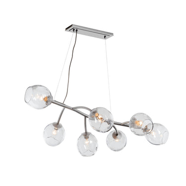 Hubbardton Forge 138573 Vine 7 Light Incandescent Pendant in Simon Pearce Glass with Standard Pipe Length