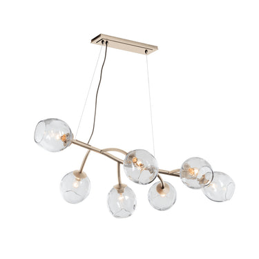 Hubbardton Forge 138573 Vine 7 Light Incandescent Pendant in Simon Pearce Glass with Standard Pipe Length