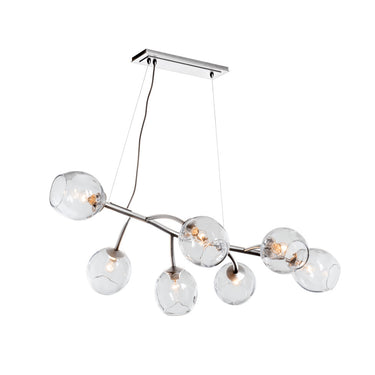 Hubbardton Forge 138573 Vine 7 Light Incandescent Pendant in Simon Pearce Glass with Standard Pipe Length