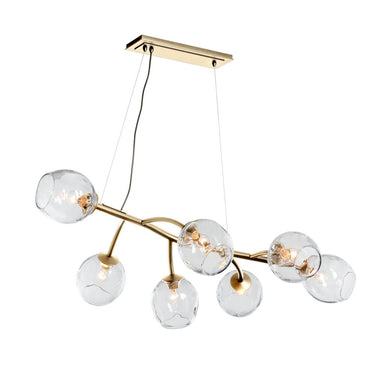 Hubbardton Forge 138573 Vine 7 Light Incandescent Pendant in Simon Pearce Glass with Standard Pipe Length
