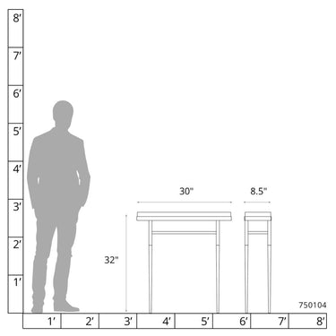 Hubbardton Forge Wick 30" Console Table 7