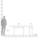 Hubbardton Forge Wick 60" Console Table 7