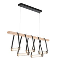 Hubbardton Forge 131053 York Linear 5 Light LED Pendant in Black Finish, Clear Glass with Standard Pipe Length