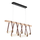 Hubbardton Forge 131053 York Linear 5 Light LED Pendant in Black Finish, Clear Glass with Standard Pipe Length