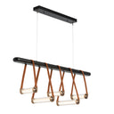 Hubbardton Forge 131053 York Linear 5 Light LED Pendant in Black Finish, Clear Glass with Standard Pipe Length