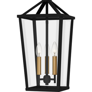 Hull 3 Light Outdoor Pendant in Matte Black 2
