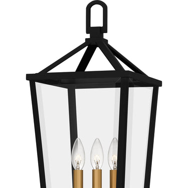 Hull 3 Light Outdoor Post in Matte Black 2
