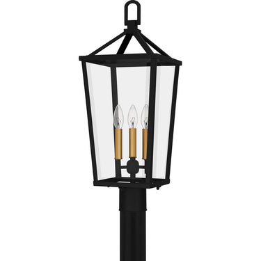 Hull 3 Light Outdoor Post in Matte Black 3