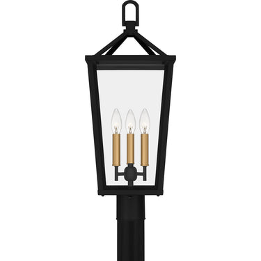 Hull 3 Light Outdoor Post in Matte Black 4