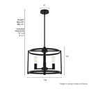 Hunter Lighting 19-HL1 Astwood 4 Light Chandelier 24