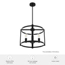Hunter Lighting 19-HL1 Astwood 4 Light Chandelier 25