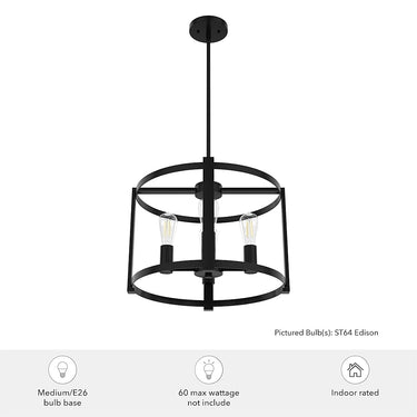 Hunter Lighting 19-HL1 Astwood 4 Light Chandelier 25