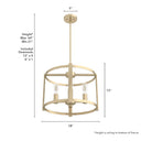Hunter Lighting 19-HL1 Astwood 4 Light Chandelier 8