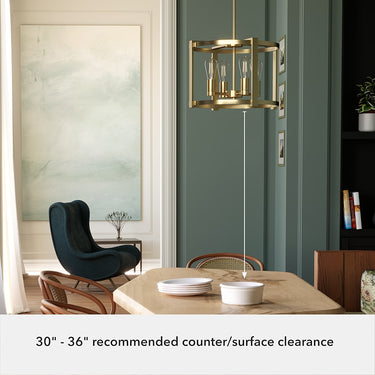 Hunter Lighting 19-HL1 Astwood 4 Light Chandelier 10