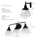 Hunter Lighting 19-HL12 Cypress Grove 3 Light Vanity 12