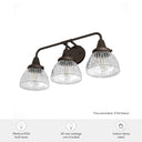 Hunter Lighting 19-HL12 Cypress Grove 3 Light Vanity 18